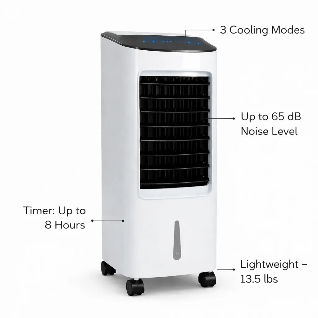 Portable Air Conditioner Stand Up Room Cooler Indoor AC Unit (Windowless) for Bedroom, Home & Office