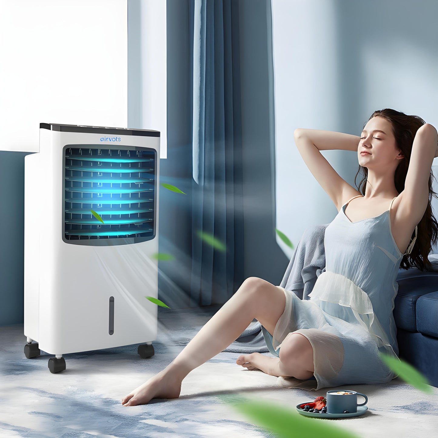 Airvots 3-in-1 Portable Evaporative Air Conditioner Cooler with Remote Control for Home