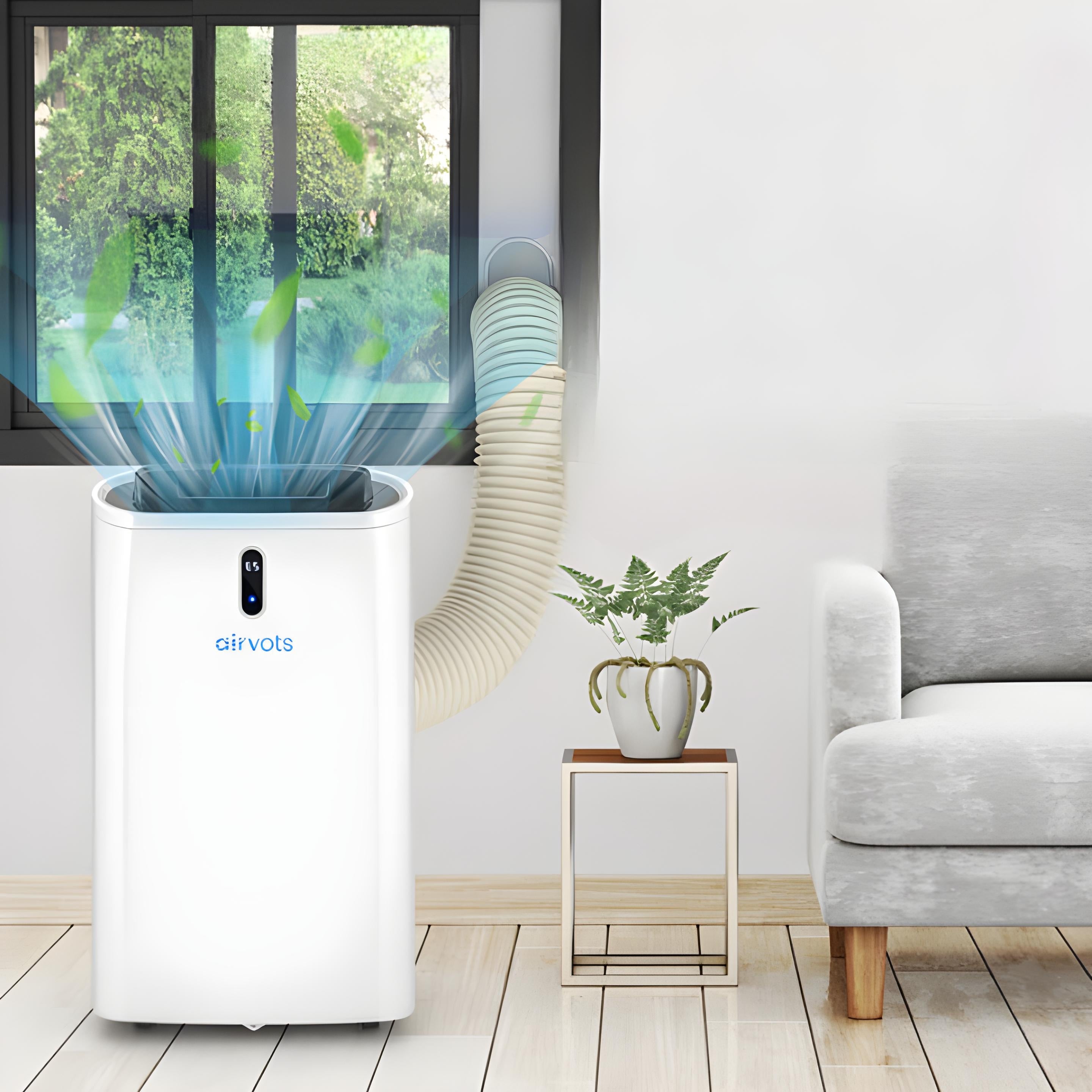 Airvots 14000 BTU(Ashrae) Portable Air Conditioner with APP and WiFi Control