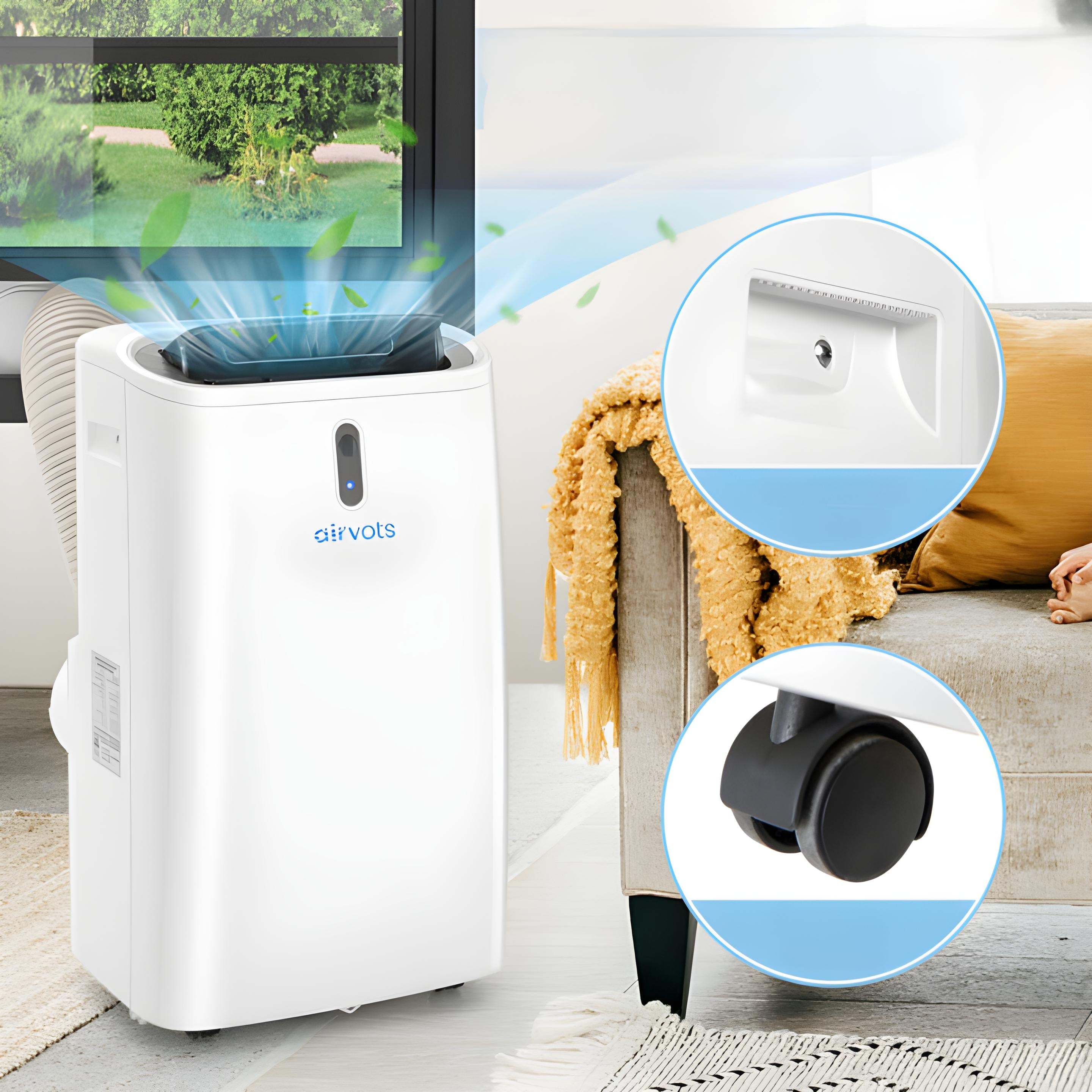Airvots 14000 BTU(Ashrae) Portable Air Conditioner with APP and WiFi Control
