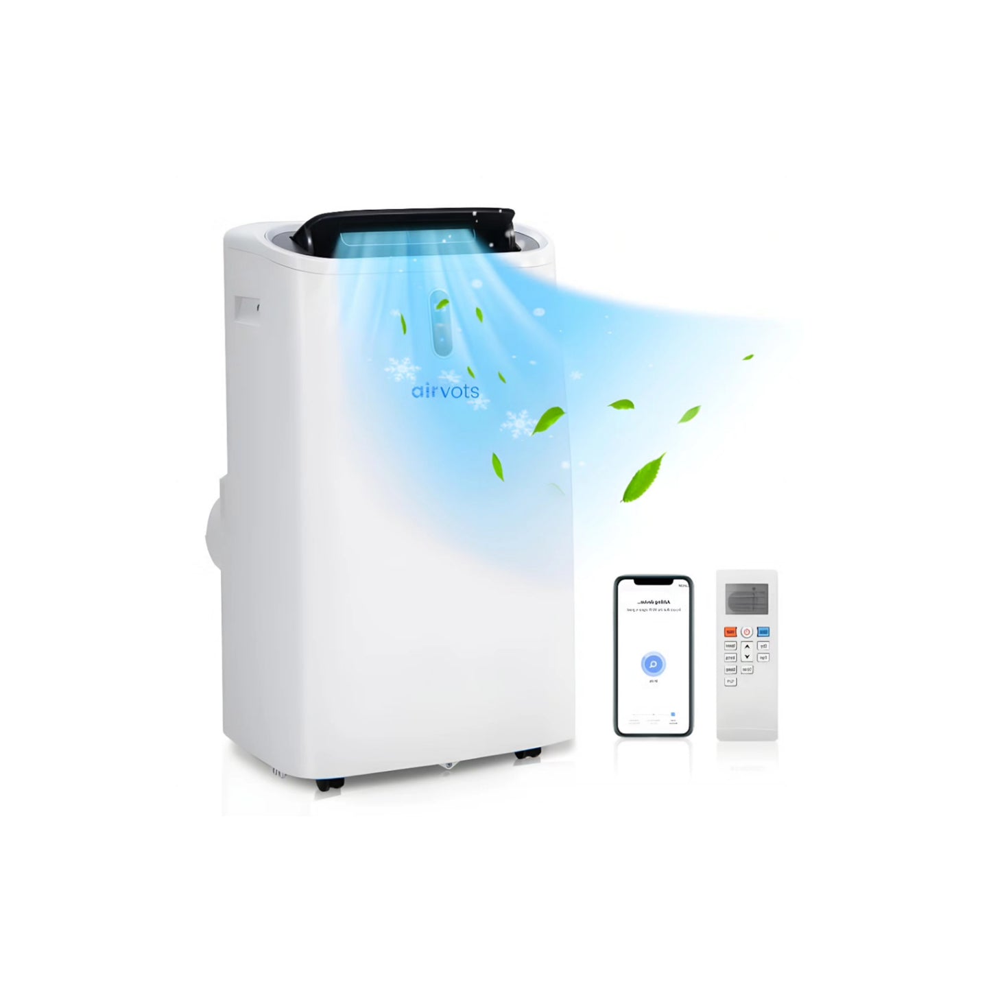 Airvots 14000 BTU(Ashrae) Portable Air Conditioner with APP and WiFi Control